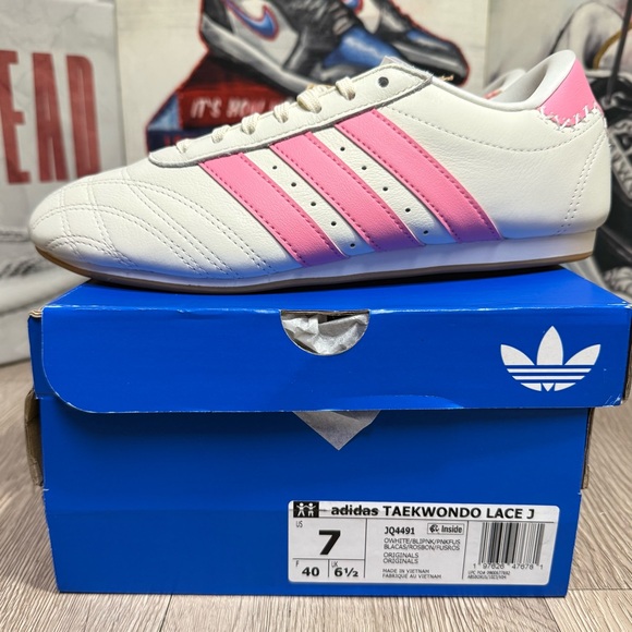adidas Shoes - New adidas Taekwondo Lace Off White / Pink JQ4491 Size 6Y/7.5W, 7Y/8.5W Womens